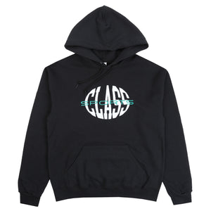 Warped Logo Hood- Black